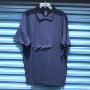 Jersey Polo Style Shirt . Size: Large {42-44} Casual or Work . George . Navy New